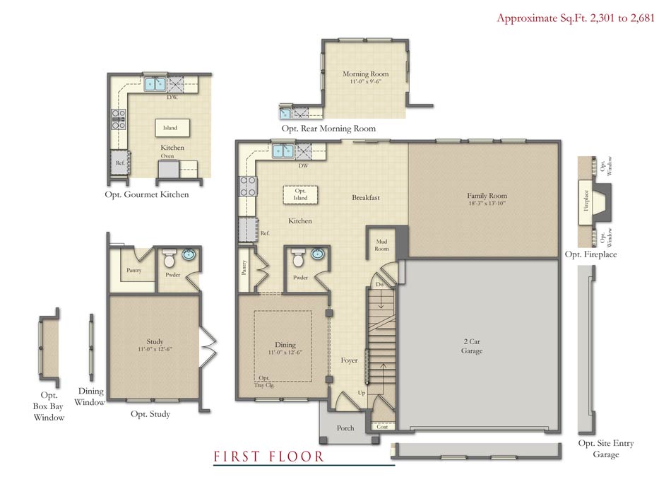 The Denver first floor plan by Ryan Legacy Homes