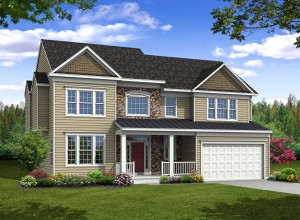Mellenbrook elevation of new home by Ryan Legacy Builders