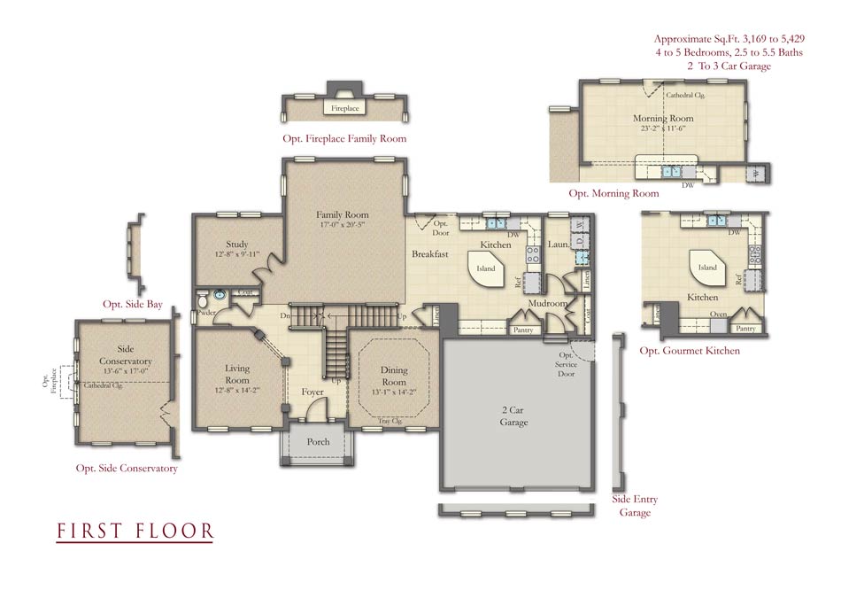 The Radford first floor plan by Ryan Legacy Homes